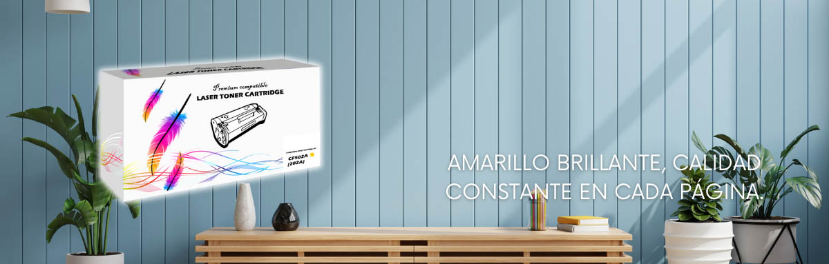 Toner HP 202A Yellow CF502A 1,300 Pág. M254 Compatible