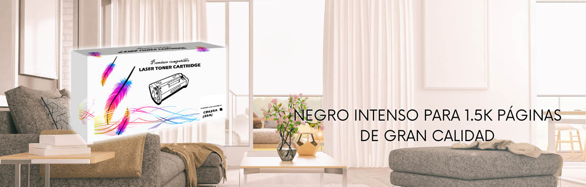 Toner Hp 35A negro CB435A 1.5K Pág, P1005 Compatible