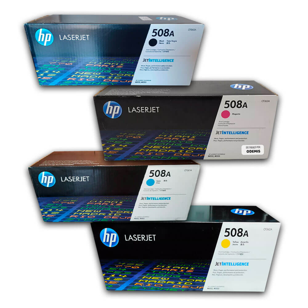 Toner Hp 508A M577, M552, M553 Pack Completo Original
