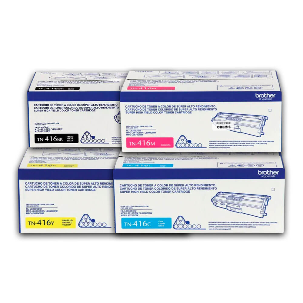 Toner Brother TN416 L8260CDW, L8610CDW, L8900CDW Pack Completo
