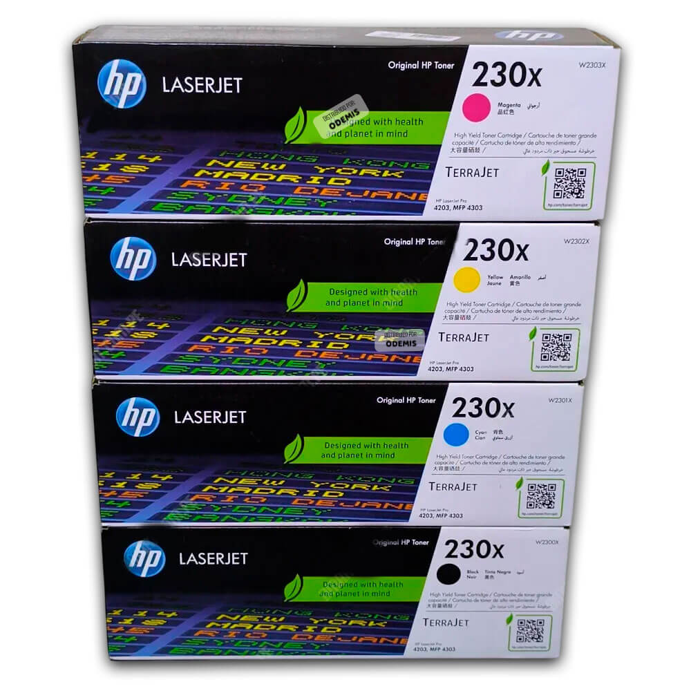Toner Hp 230X (W2300X, W2301X, W2302X, W2303X) Pack Completo