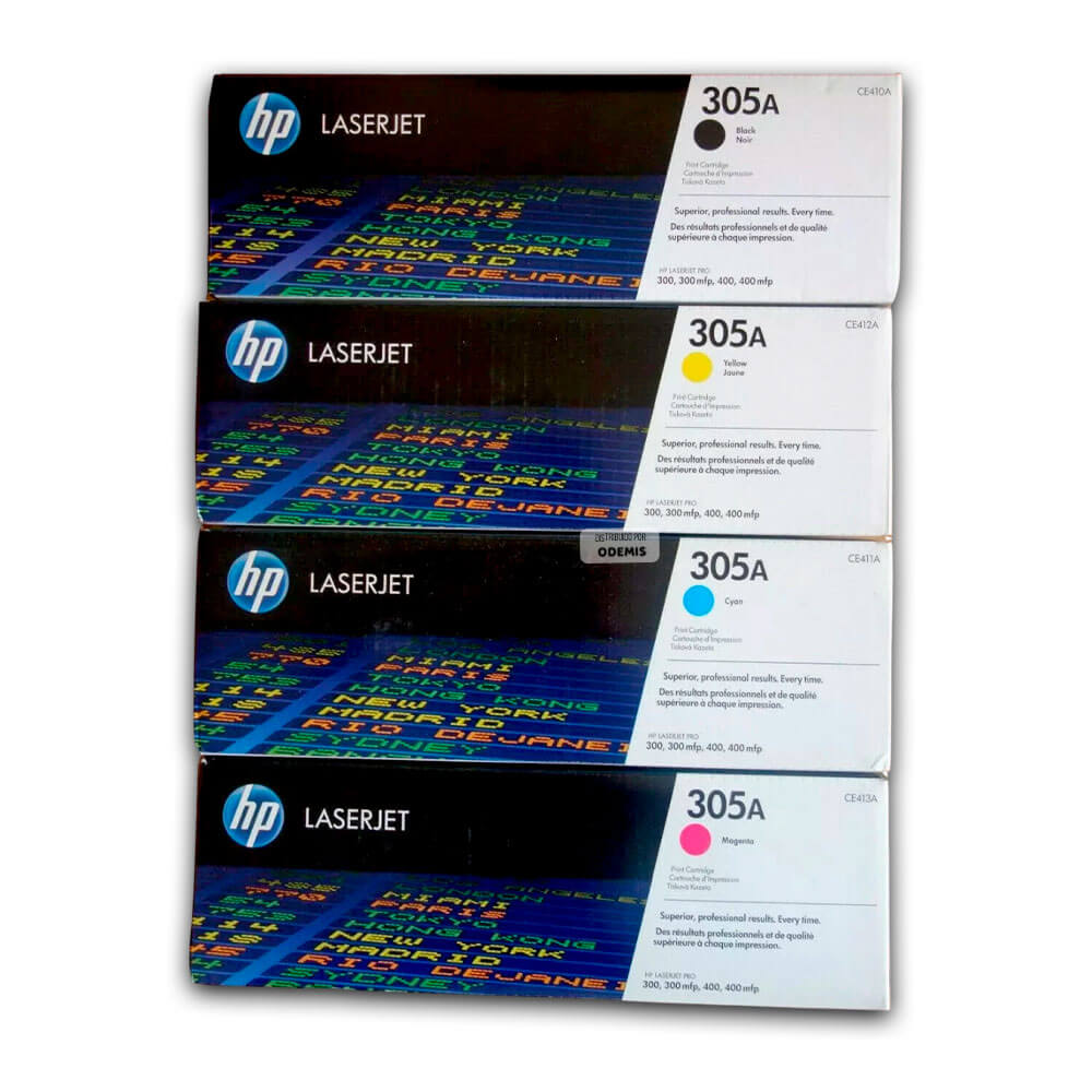 Toner Hp 305A M451dn, M475dn,M375nw Pack Completo Original