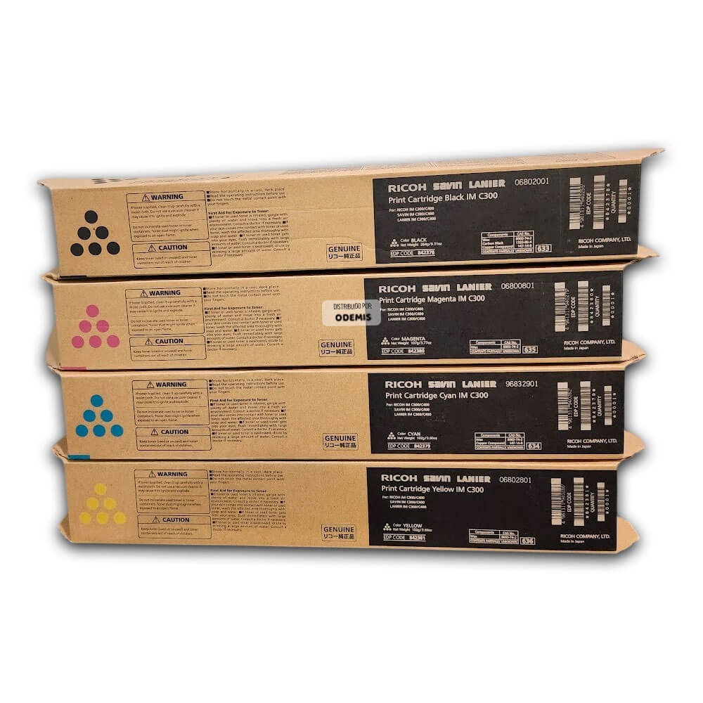 Toner Ricoh IM C300F, IM C400F Negro y Colores Pack Completo