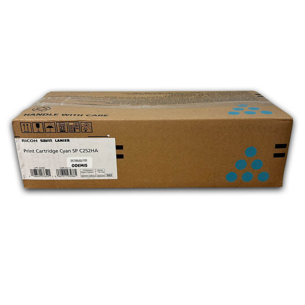 Toner Ricoh 407654 Cyan SP C252DN, C262DN 6,000 pag Original